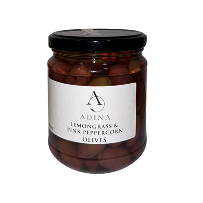 Lemongrass & Pink Peppercorn Olives 500mL
