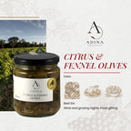 Citrus & Fennel Olives (Ligurian)