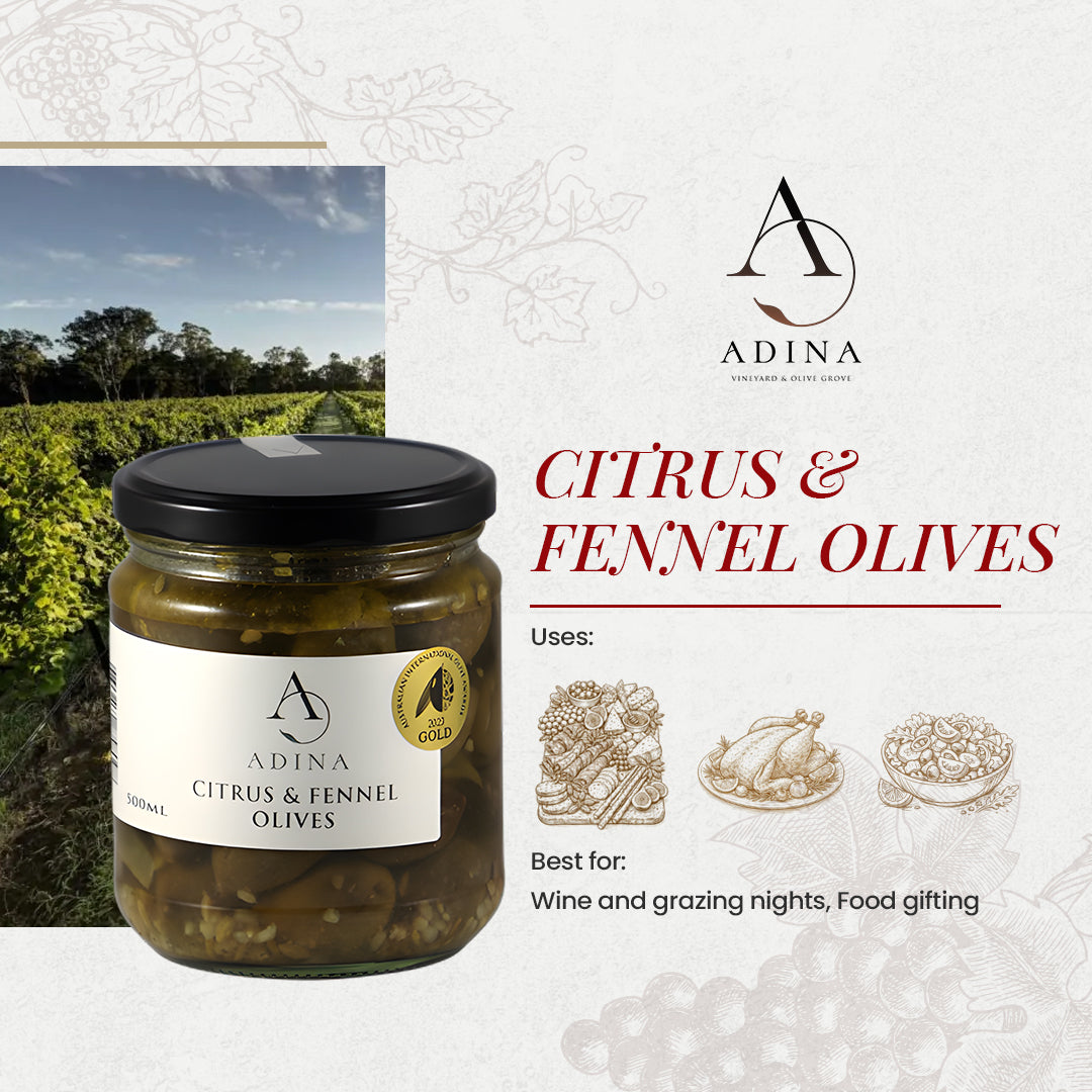 Citrus & Fennel Olives (Ligurian)