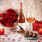 Modern Love - Chic Bouquet & Rosé-Style Wine Bundle