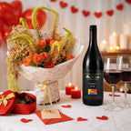 Midnight Romance - Signature Mixed Blooms & Shiraz Bundle